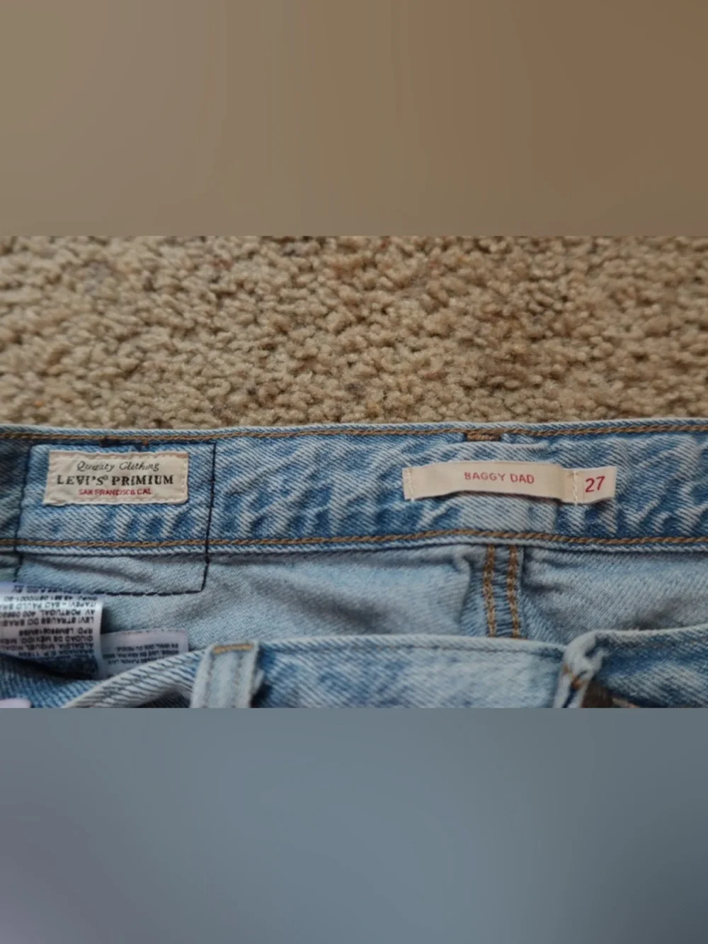 Levi's Light Blue Distressed Straight-Leg Jeans - Picture 2 of 6